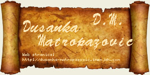 Dušanka Matropazović vizit kartica